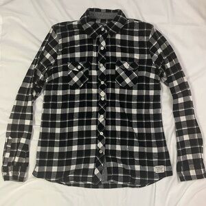Weatherproof Men's Black and White Checkered Shirt